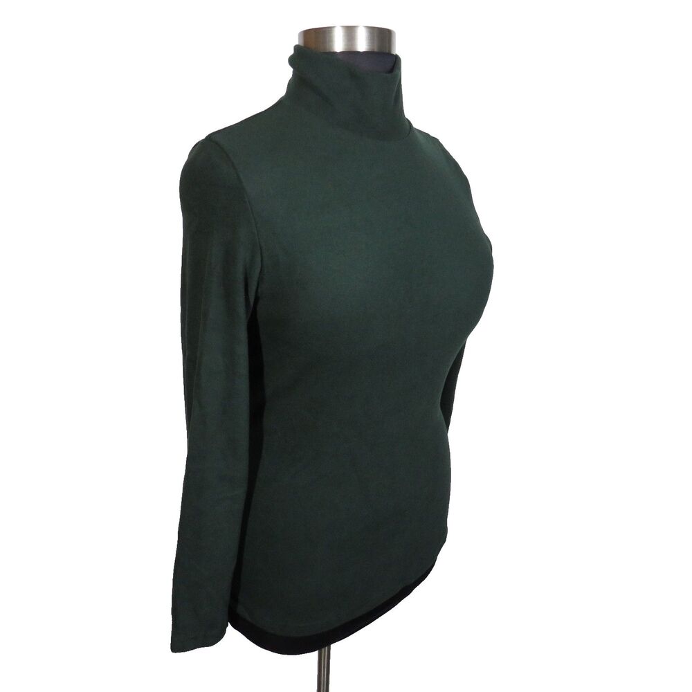 OGL EcoMousse MaxWarm Soft Cozy Turtleneck Long Sleeve Brami Top Green Size 2XL